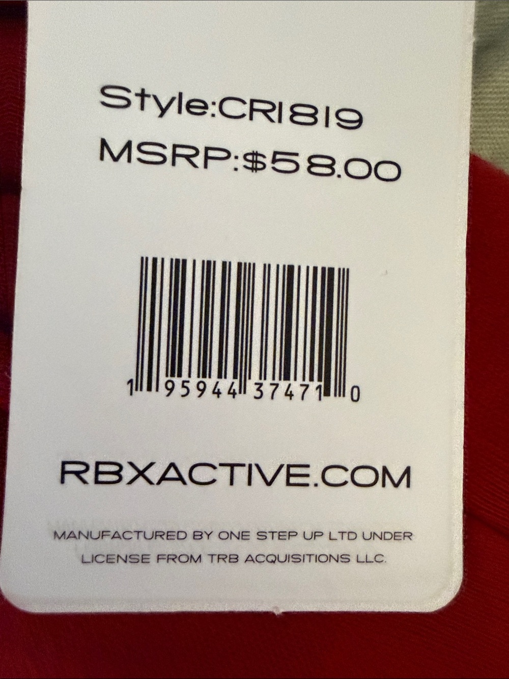 RBX Red Crewneck Mock-Neck Sweater - Flaw on left chest but still a great item! - Picture 5 of 5